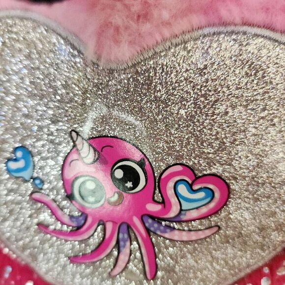 Rainbocorn mermaidcorn flamingo pink silver plush toy 13" fat bird - Picture 4 of 8